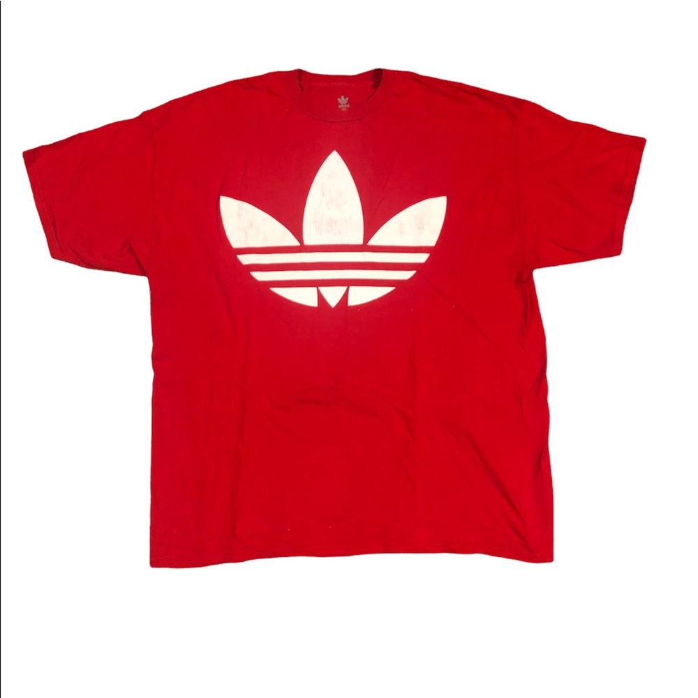 Red vintage adidas t-shirt